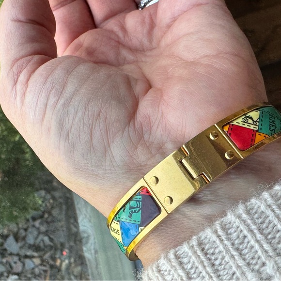 Unique Hermes Muti Colored and Gold bracelet - Picture 3 of 8